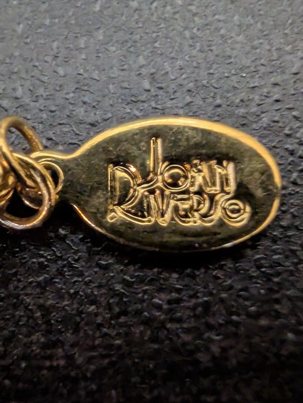 #35. Vintag Joan Rivers Chateleine Style Pendant Necklace & Gold Enamel Ea - Picture 6 of 7